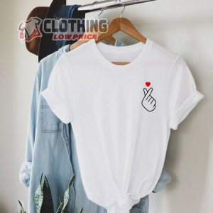 Korean Finger Love Symbol T-Shirt, Korean Finger Heart