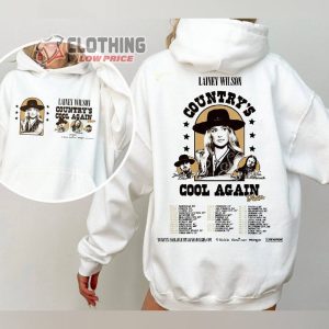 Lainey Wilson Country’s Cool Again Tour 2024 Hoodie, Lainey Wilson Country Gold Stanley Shirt, Lainey Wilson Country Music 2024 Merch