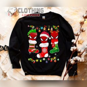 Marvel Spider Man Christmas Lights Holiday T- Shirt, Christmas Party 2023 Shirt, Spider Man Christmas Merch