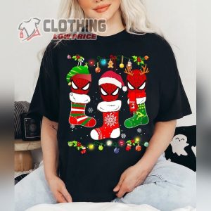 Marvel Spider Man Christmas Lights Holiday T Shirt Christmas Party 2023 Shirt Spider Man Christmas Merch 3