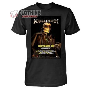 Megadeth Crush World Tour Lastin America 2024 Merch, Megadeth Tour 2024 Shirt, Megadeth Tour 2024 Tickets T-Shirt