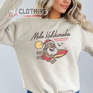 Mele Kalikimaka Hawaii Sweatshirt, Hawaiian Christmas Sweater, Family Holiday Sweatshirt
