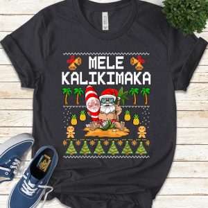 Mele Kalikimaka T- Shirt, Aloha Christmas Shirt, Matching Christmas Family Tees, Christmas Hawaii Shirt