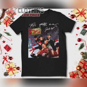 Merry Christmas New Kids On The Block Signed T- Shirt, Christmas Gift Ideas Merch, New Kids On The Block Shirt