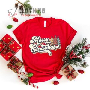 Merry Christmas Shirt, Christmas Family Shirt, 70S Style Merry Christmas Shirt