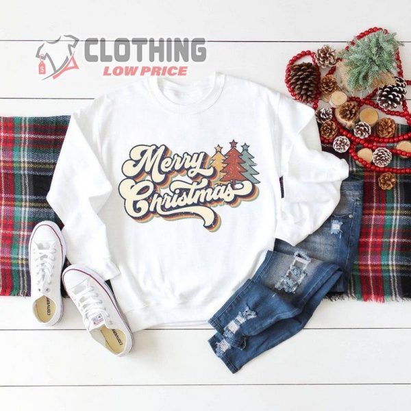 Merry Christmas Shirt, Christmas Family Shirt, 70S Style Merry Christmas Shirt