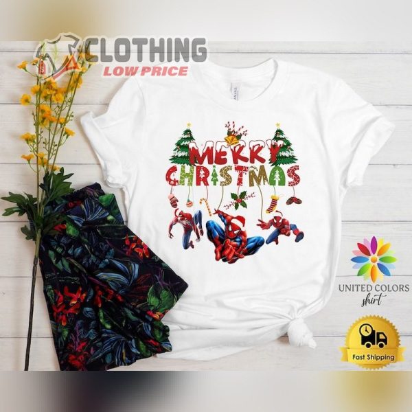 Merry Christmas Spiderman Shirt, Merry Christmas Shirt, Spider Man Christmas T- Shirt, Merry Christmas Merch