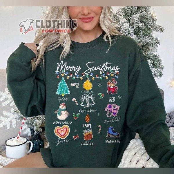 Merry Swiftmas Sweater, Taylor Swift Christmas Tee, Taylor Christmas Shirt, Christmas Taylor Fan Gift