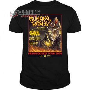 Municipal Waste Tour 2024 Merch Municipal Waste Tour 2024 With Ghoul Necrot and Dead Heat T Shirt