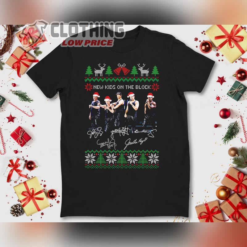 New Kids On The Block Christmas T- Shirt, New Kids On The Block Hits Shirt, Christmas Gift Merch