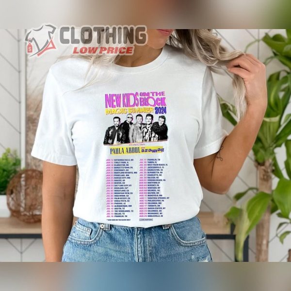 New Kids On The Block Magic Summer 2024 Tour Shirt, New Kids On The Block Concert 2024 T- Shirt, New Kids On The Block Tour 2024 Merch