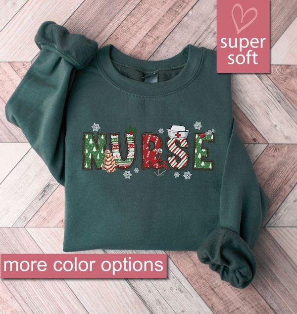 Nurse Christmas Sweatshirt, Christmas Nurse Sweatshirts, Holiday Nurse shirt, Christmas Nursing Merch