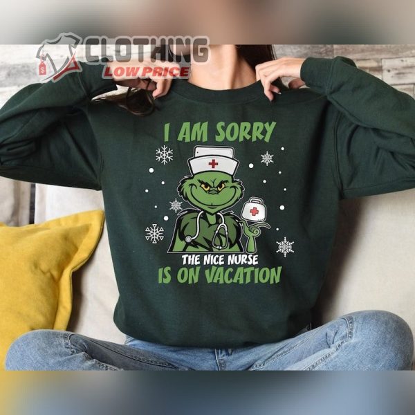 Nurse Christmas Sweatshirt, Grinch Nurse Shirt, Nurse Life Tee, Christmas Grinch Tee