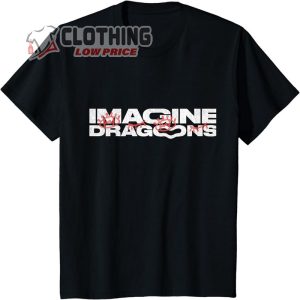 Official Imagine Dragons Exclusive Warp Hands Black T Shirt 3