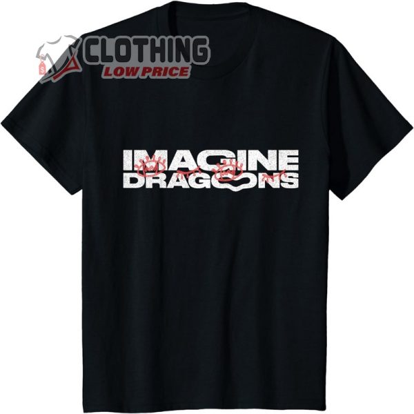 Official Imagine Dragons Exclusive Warp Hands Black T-Shirt