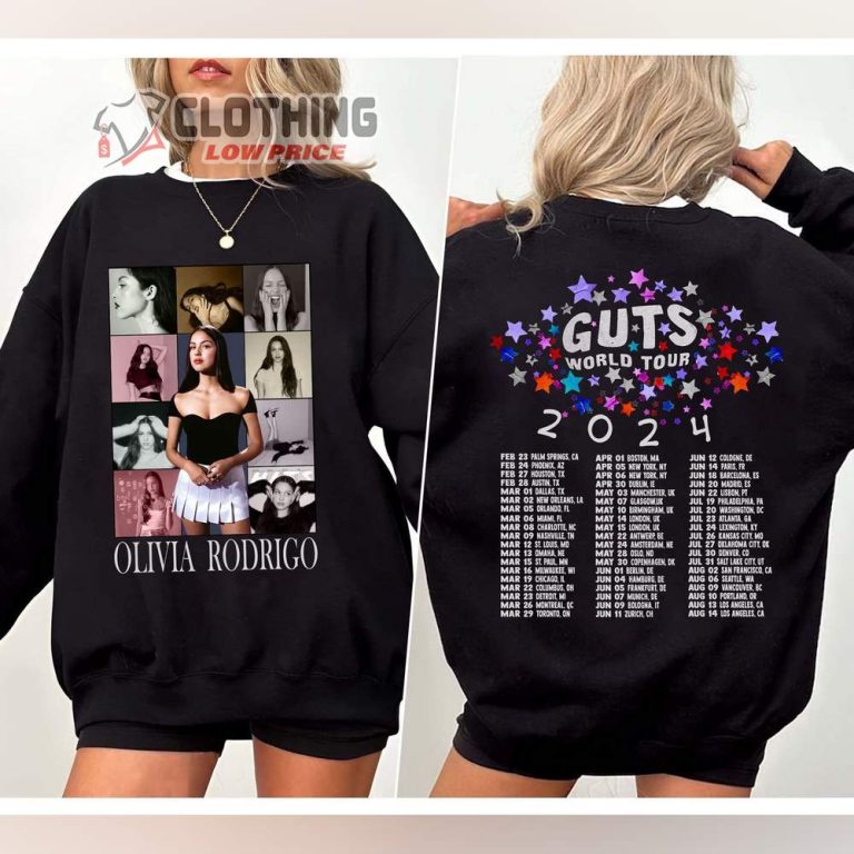 Olivia Rodrigo Album 2024 Merch, Olivia Guts Tour 2024 Sweatshirt, Olivia Guts Tour 2024