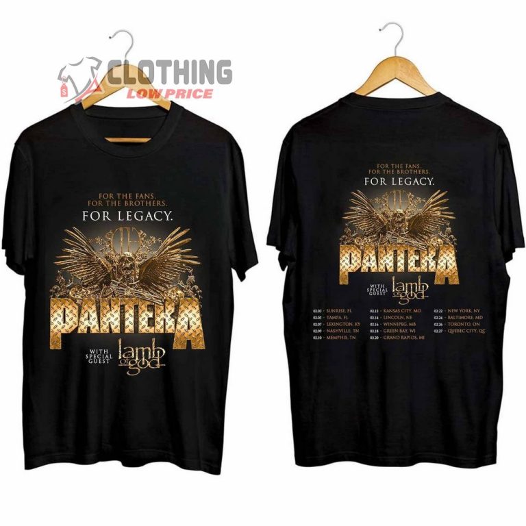 Pantera With Lamp Of God Tour 2024 Merch, For The Fans For The Brothers