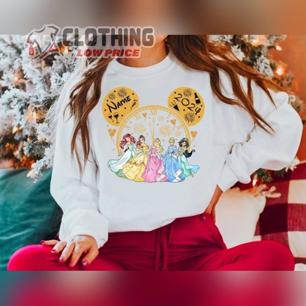 Personalized Disney Princesses New Year 2024 Shirt, Disney Girls Trip 2024 Shirt, Mickey Happy New Year Shirts, Disney New Year Shirt