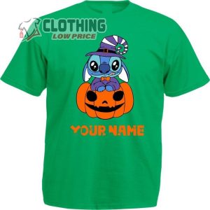 Personalized Disney Stitch Pumpkin Halloween T Shirt Disney Halloween Trick Or Treat Stitch Shirt 2