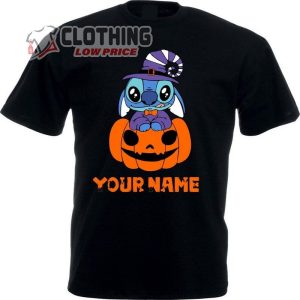 Personalized Disney Stitch Pumpkin Halloween T Shirt Disney Halloween Trick Or Treat Stitch Shirt 3