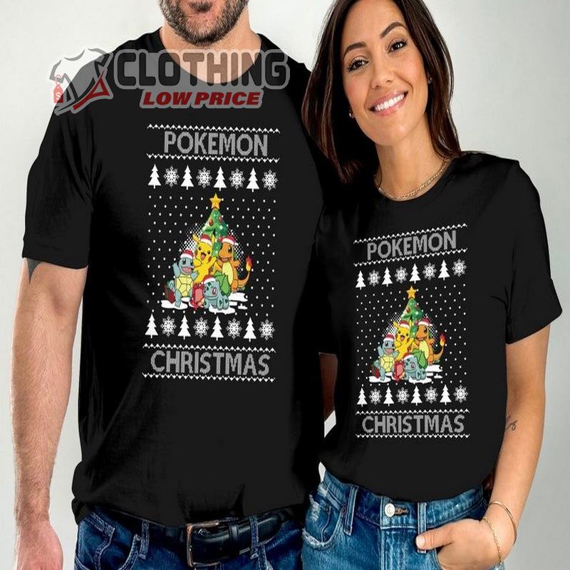 Poke Christmas Tree, Men'S Long Sleeve T-Shirt, Short Sleeve T-Shirt