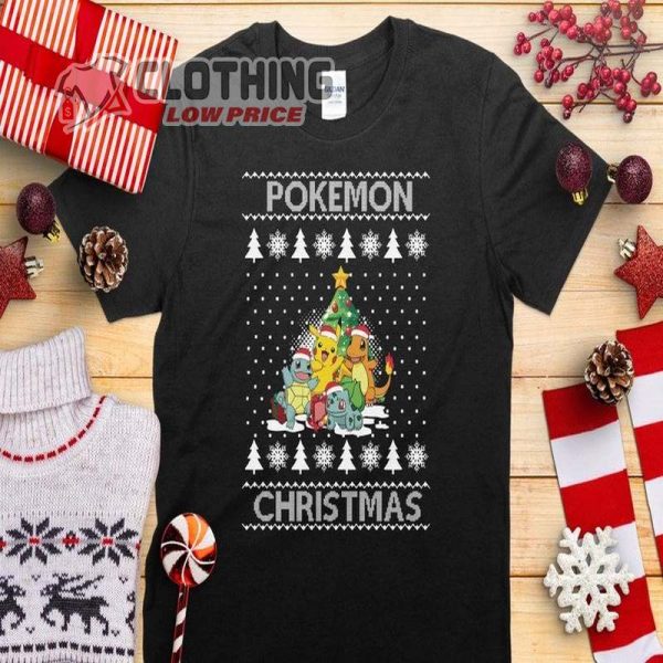 Poke Christmas Tree, Men’S Long Sleeve T-Shirt, Short Sleeve T-Shirt