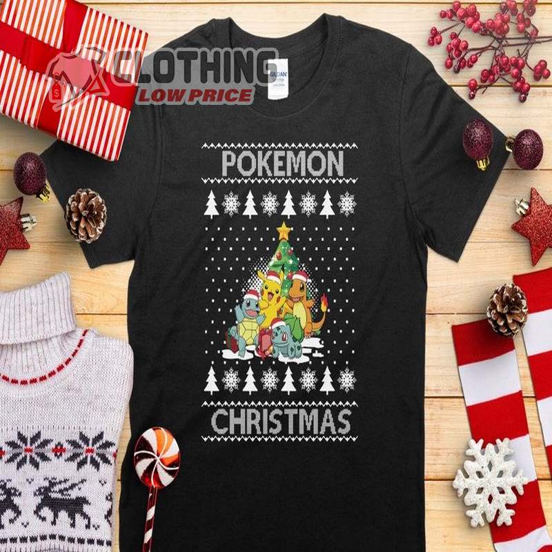 Poke Christmas Tree, Men'S Long Sleeve T-Shirt, Short Sleeve T-Shirt