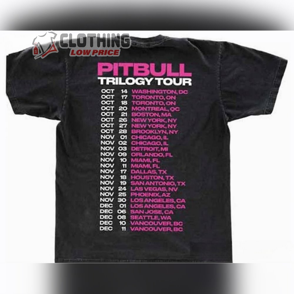 Rapper Pitbull Tour Dates 2023 Merch, The Trilogy Tour 2024 Unisex T-Shirt, The Trilogy Tour Shirt, Admat Tshirt