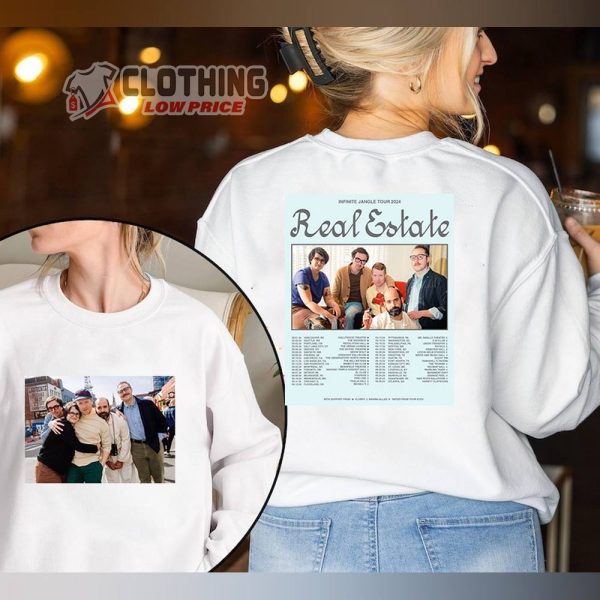 Real Estate Band Tour 2024 Merch, Real Estate Tour Dates 2024 Shirt, Real Estate New Album Sweatshirt