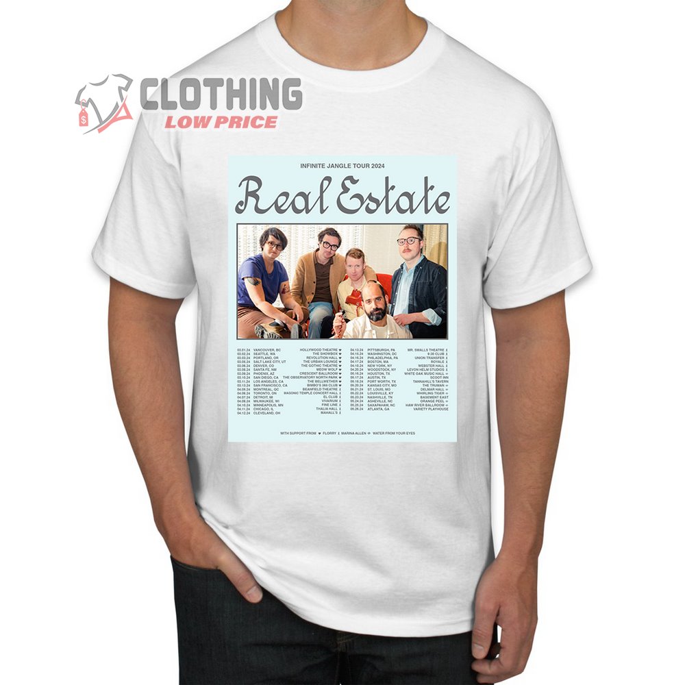 Real Estate Tour Dates 2024 Merch Real Estate New Album Shirt Real   Real Estate Tour Dates 2024 Merch Real Estate New Album Shirt Real Estate 2024 North American Tour T Shirt 