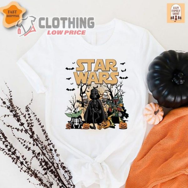 Retro Star Wars Halloween Shirt, Disney Skeleton Halloween Shirt, Disney Star Wars Shirt