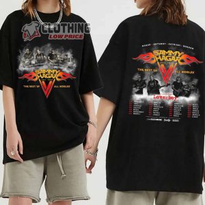 Sammy Hagar The Best Of All Worlds 2024 Tour Merch Sammy Hagar Tour 2024 With Loverboy Sweatshirt Sammy Hagar Best Of All Worlds T Shirt 1