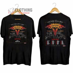 Sammy Hagar Tour Dates 2024 Merch, Sammy Hagar The Best Of All Worlds 2024 Tour Shirt, The Red Rocker 2024 Concert T-Shirt