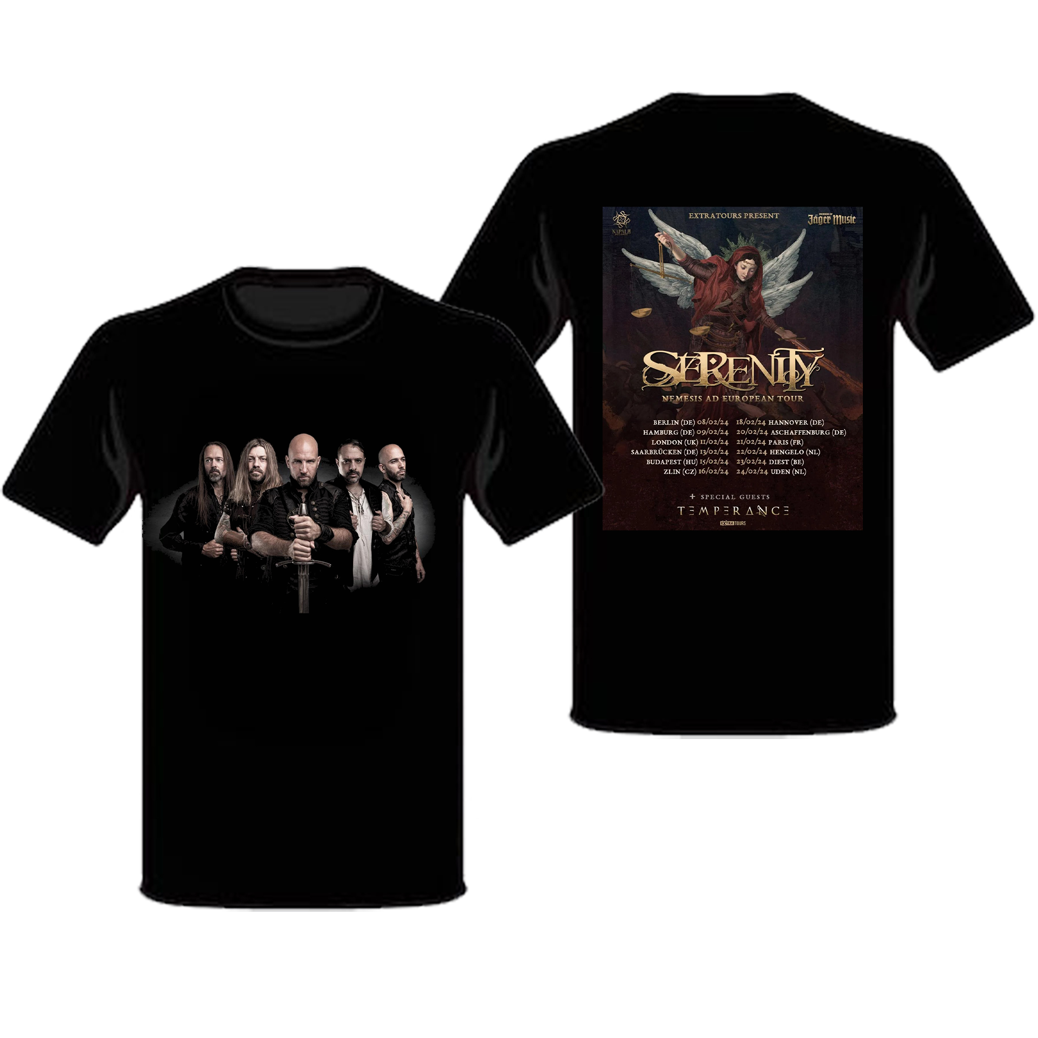 Serenity Tour 2024 Band Glory Merch, Serenity Tour 2024 Nemesis And ...