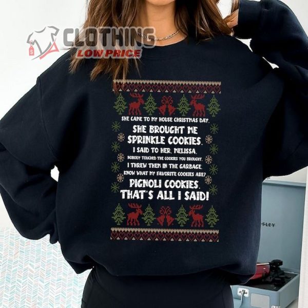 She Brought Me Sprinkle Cookies Ugly Christmas Sweatshirt, Rhonj Ugly Crewneck