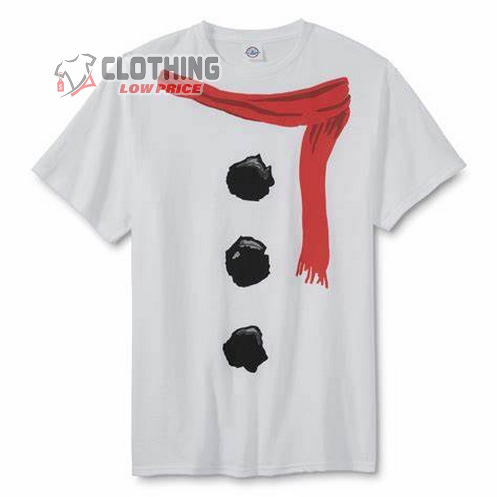 Snowman Scarf White Merch, Christmas Is Coming Shirt, Snowman Unisex T-Shirt