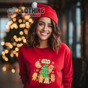 Star Wars Characters Darth Vader Chewie Ginger Cookies Christmas T Shirt Stormtrooper Gingerbread Shirt 2