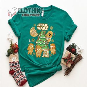 Star Wars Gingerbread Cookies Christmas Shirt Stormtrooper Ginger T Shirts R2 D2 Chewbacca C 3Po Ginger Te