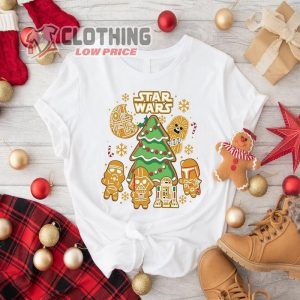Star Wars Gingerbread Cookies Christmas Shirt Stormtrooper Ginger T Shirts R2 D2 Chewbacca C 3Po Ginger Tee 1