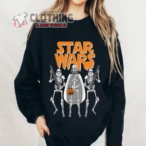 Star Wars Skeleton Halloween Stormtrooper Darth Vader T-Shirt, Star Wars Shirts, Trick Or Treat, Spooky Season, Halloween Matching Shirts