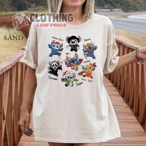 Stitch Horror Film Characters Halloween Shirt, Stitch Halloween Shirt, Disney’S Lilo And Stitch Halloween Shirt, Disney Matching Shirts