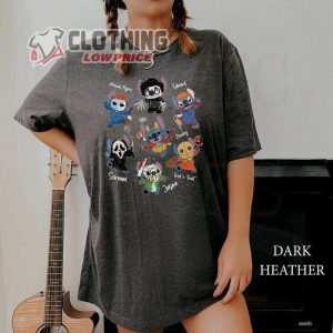 Stitch Horror Film Characters Halloween Shirt, Stitch Halloween Shirt, Disney’S Lilo And Stitch Halloween Shirt, Disney Matching Shirts