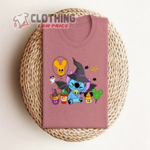 Stitch Team For Halloween Unisex Walt Disney Stitch T Shirt Walt Disney Cartoon Color Variations Possi