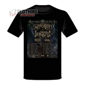 Suffocation And Incantation Tour Dates 2023 T-Shirt, Ancient Unholy Uprising Suffocation And Incantation Tour 2023 Sweatshirt