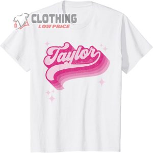 Taylor First Name Girl Vintage Style 70s Personalized Retro T Shirt 2