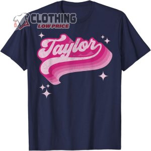Taylor First Name Girl Vintage Style 70s Personalized Retro T Shirt 3