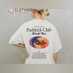 The Sunday Morings Paddock Club World Tour 2024 Merch, F1 Shirt, Racing Fan Tee