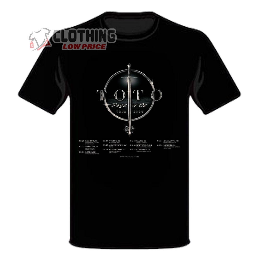 Toto 2024 Tour Dogz Of Oz Tour Dates And Tickets T-Shirt - ClothingLowPrice