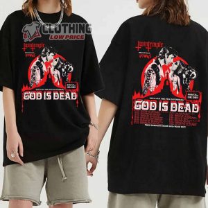 Twin Temple God Is Dead 2024 Tour Merch Twin Temple 2024 Concert Shirt God Is Dead Tour 2024 T Shirt 1