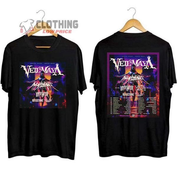 Veil Of Maya 2024 US Healine Tour Merch, Veil Of Maya New Album Shirt, Red Fur Album Tee, Veil Of Maya With Angelmaker, Left To Suffer, Until I Wake, Reflections And Alluvial T-Shirt